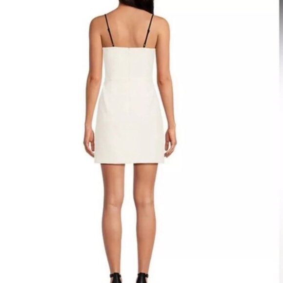 Gianni Bin Clara Crepe Sweetheart Neckline Colorblock Bustier Mini Sheath - Picture 2 of 4